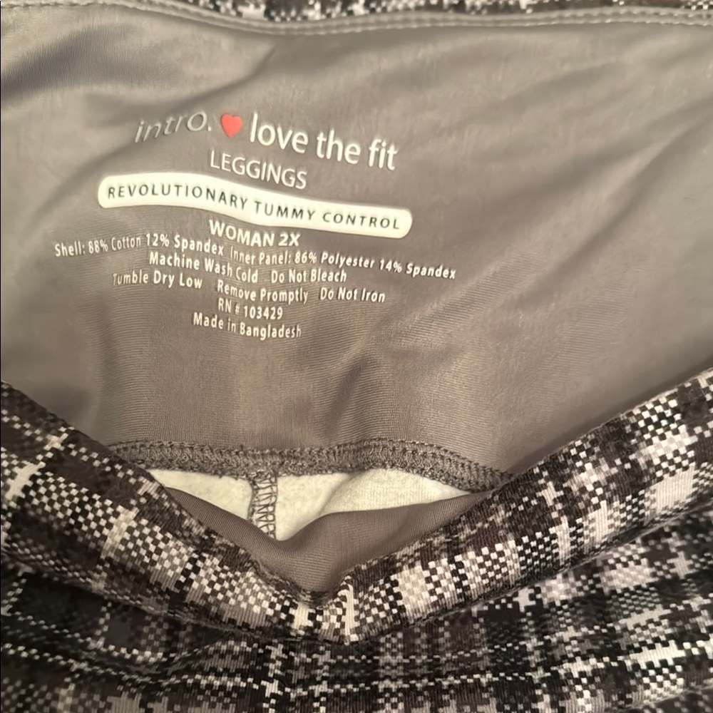 Intro Love the Fit Plaid Gray, Black & White Pants - Picture 2 of 5